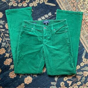 Vintage Green Corduroy Low Rise Pants